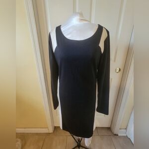 CORY P BLACK & LT. BEIGE‎ DRESS ( sz 12)